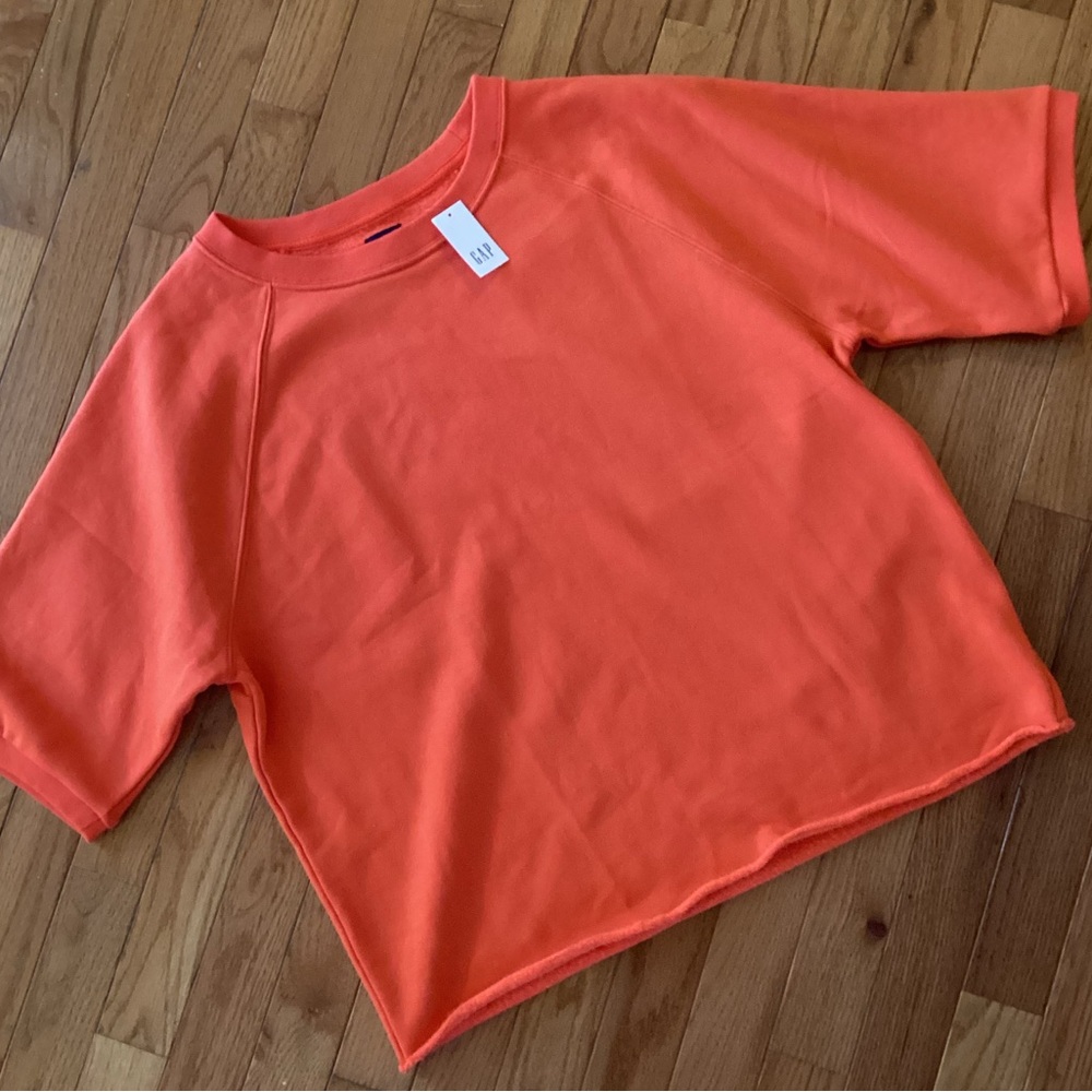 GAP ELBOW SLEEVE VINTAGE SOFT RAGLAN SWEATSHIRT - MULT SEASON - MEDIUM - ORANGE